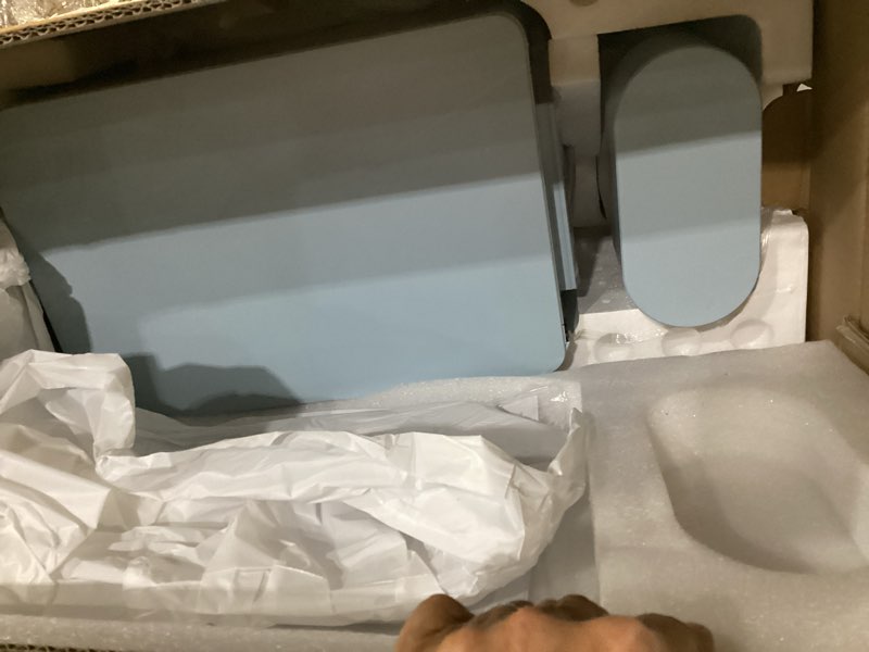 Condition photo showing As Is for ge profile opal ultra, countertop nugget ice maker, 1 gal xl side tank, *amazon exclusive*, 38 lbs/day, pebble pellet crushed ice machine, wifi moonstone blue