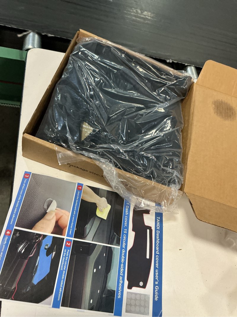 Condition photo showing Good Condition for  tandi-sg130 dash cover mat fit for chevy chevrolet silverado 2022 2023 2024 zr2, custom trail boss, lt trailboss,ltz, high country, 1500 2500hd 3500hd dashboar cover (velvet fabric(black+red trim)