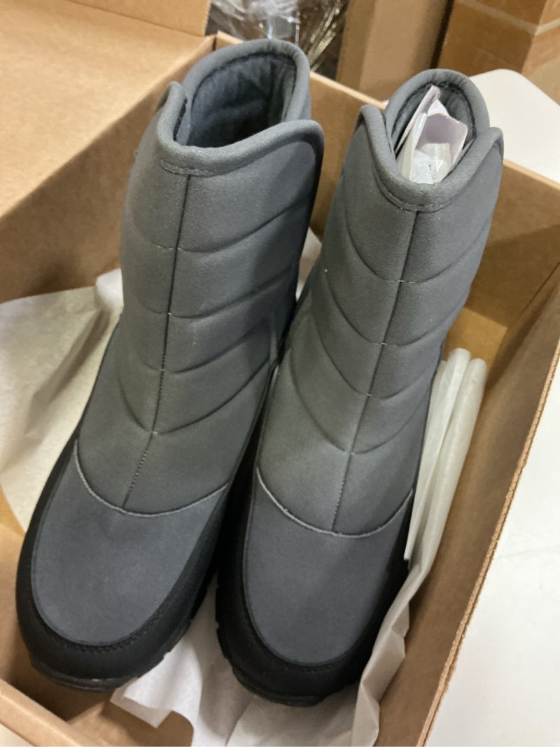 Condition photo showing Good Condition for lands' end expedition insulated winter boots for men, lace up or slip on waterproof mens snow boots, medium or wide width men's shoes size 8 to 13, black, brown, green or grey 11 dark grey