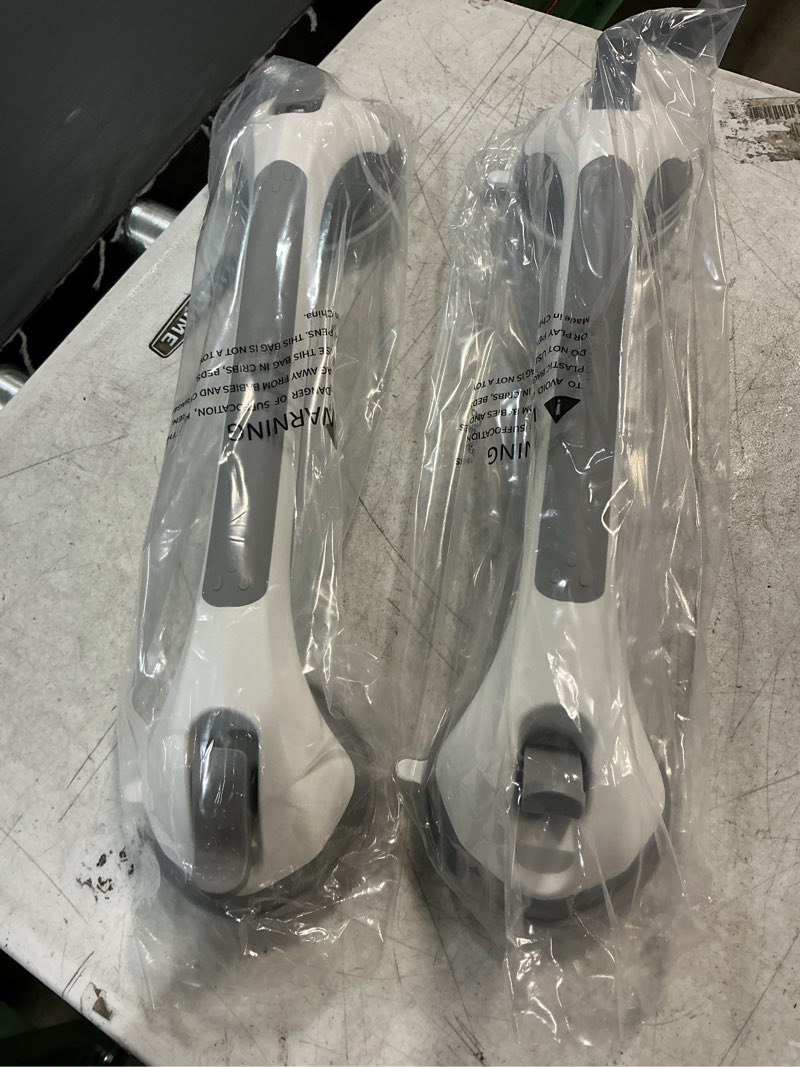 Condition photo showing Good Condition for leverloc 2 pack shower grab bars for bathtubs and showers, easy to install suction shower handles for bathroom removable handrails for seniors elderly heavy duty safety grip waterproof drill free gray 16.8” 2 set gray