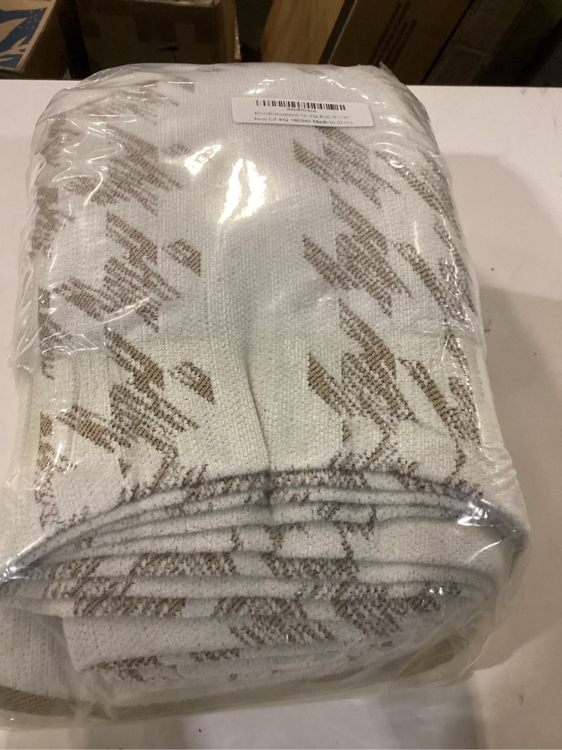 Condition photo showing New/Like New for Houndstooth Couch Cover Blanket, Couch Blanket Cover, Boho Couch Cover, Chenille Sofa Covers Washable, XL Couch Covers for Oversized Sofa(1pc/Khaki/71×134") Houndstooth Khaki 1pc/71"x 134"/Rectangular