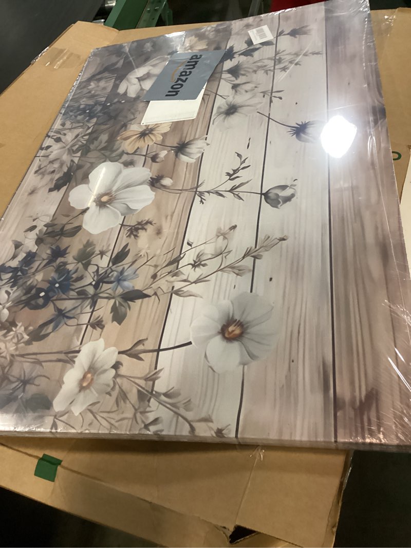 Condition photo showing New/Like New for EGMAVQZY Vintage Floral Wall Art Rustic Flowers Wall Decor Farmhouse Canvas Poster Picture for Home Wall Decor, Living Room and Bedroom Decor 12x16 Inch Ready to Hang Canvas 12"L x 16"W