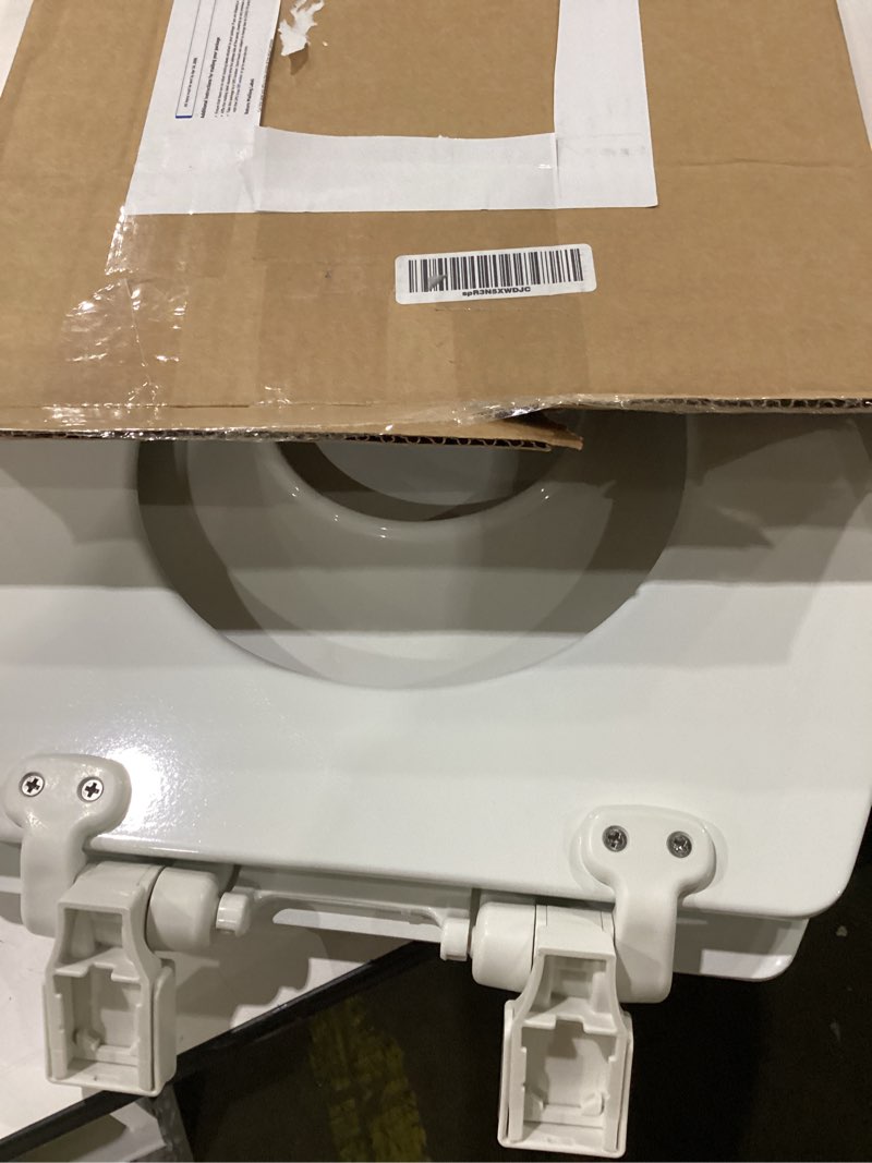 Condition photo showing Good Condition for mayfair nextstep2 toilet seat with toddler potty training seat built-in, slow close, easy clean, magnetic removable kids seat, made in usa, elongated, white