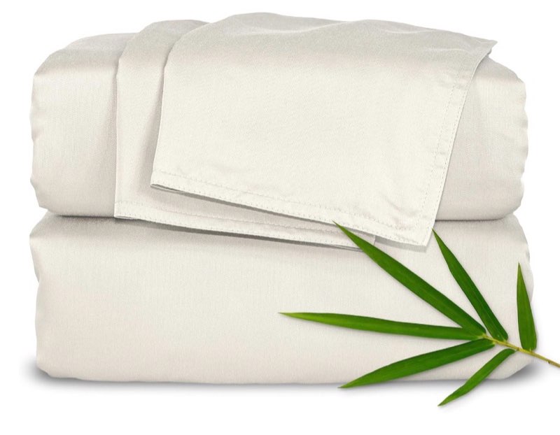 quince bamboo sheet set, king, white
