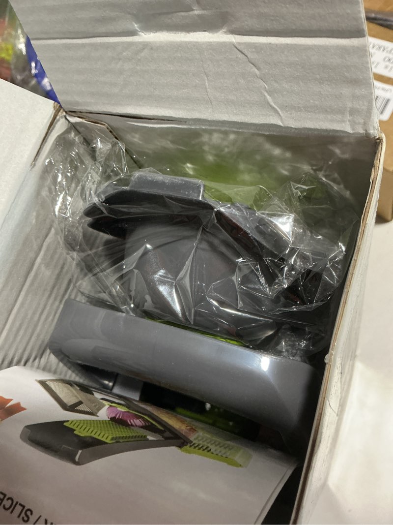 Condition photo showing Good Condition for vegetable chopper slicer 13-in-1 with spice chopper set 7 blades veggie dicer onion fruit cutter gray