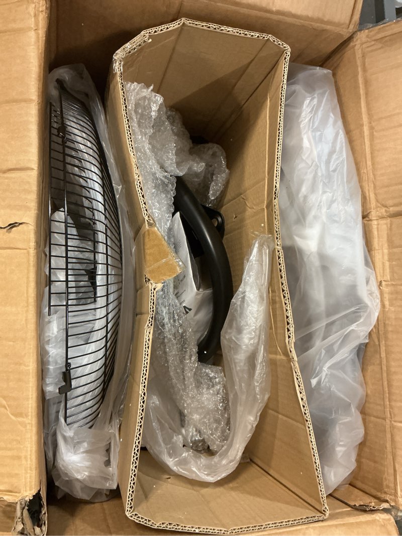 Condition photo showing Good Condition for vevor wall mount fan, 2 pcs 20 inch oscillating, 3-speed high velocity max. 4000 cfm industrial wall fan for indoor, commercial, residential, warehouse, greenhouse, workshop, basement, garage,black 20 inch 2 pack oscillating