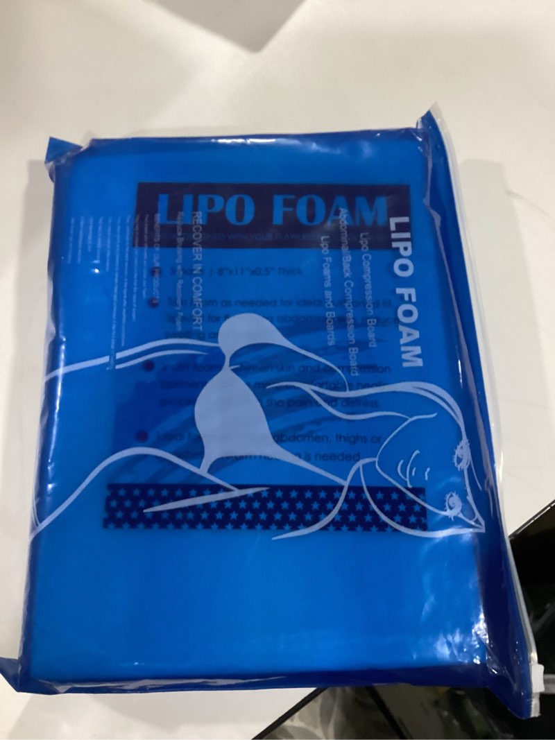 Condition photo showing New/Like New for 5 Pack Lipo Foam Pads for Post Surgery Ab Board Liposuction Surgery Flattening Abdominal Compression Garments Lipo Foam Sheets 8" x 11"