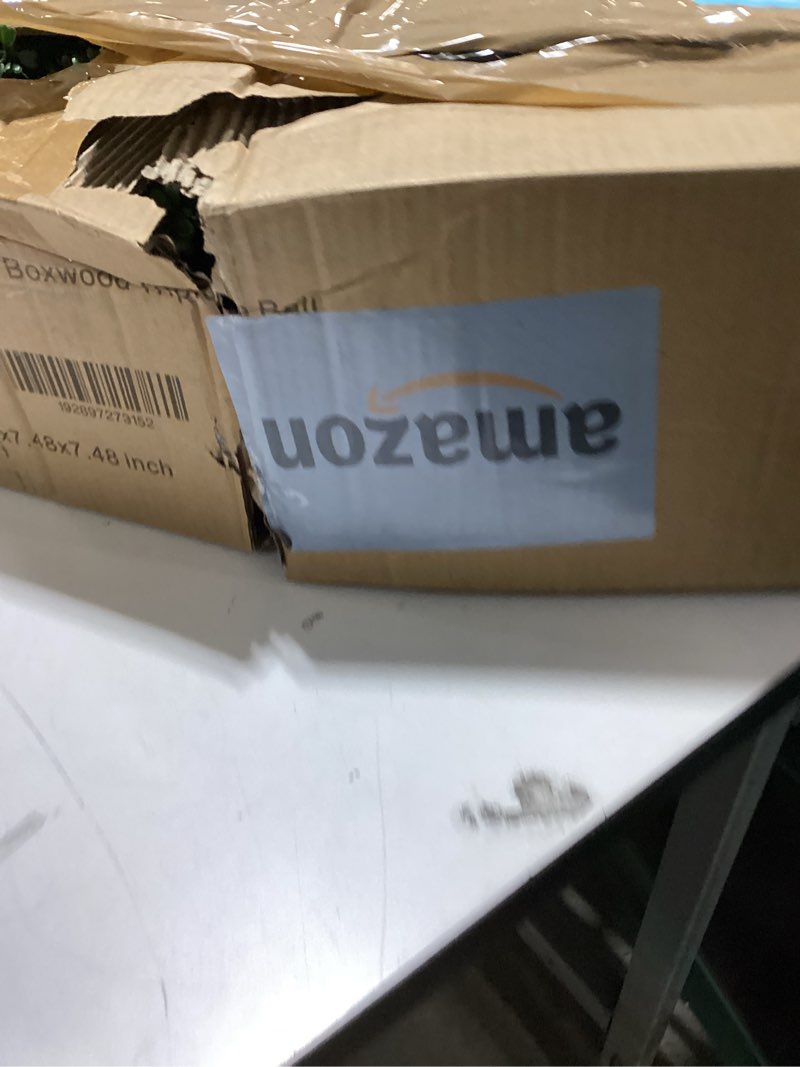 Condition photo showing New/Like New for Nearly Natural 3ft. Artificial Triple Ball Boxwood Topiary Tree (Indoor/Outdoor) T2021, Green