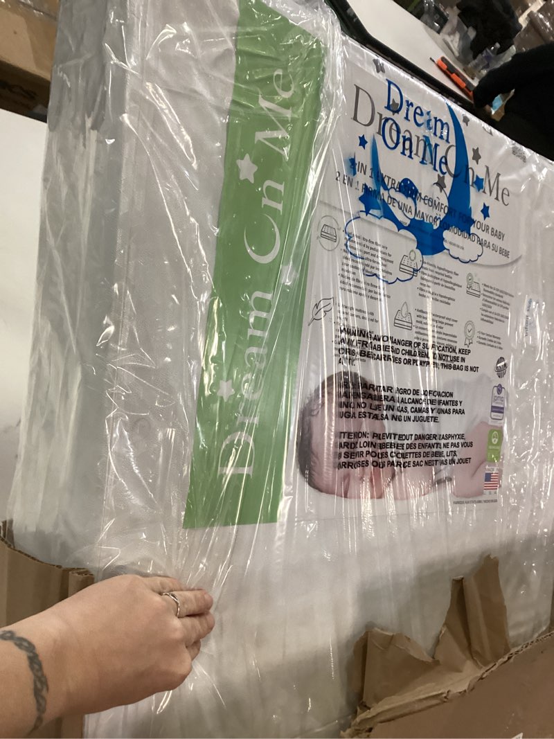 Condition photo showing New/Like New for Dream On Me Honeycomb Orthopedic Firm Fiber Standard Baby Crib Mattress, Greenguard Gold and JPMA Certified, 5” Fiber Core Optimum Support, Fits Crib and Toddler Bed, Waterproof Vinyl Cover White