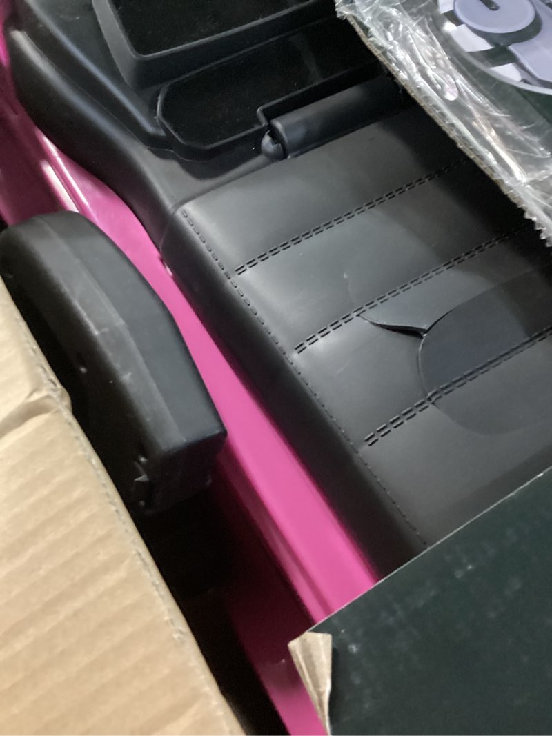 Condition photo showing As Is for best ride on cars kids outdoor stroller mercedes g-wagon push car with working lights, horn, and music for ages 1 to 3 years, pink