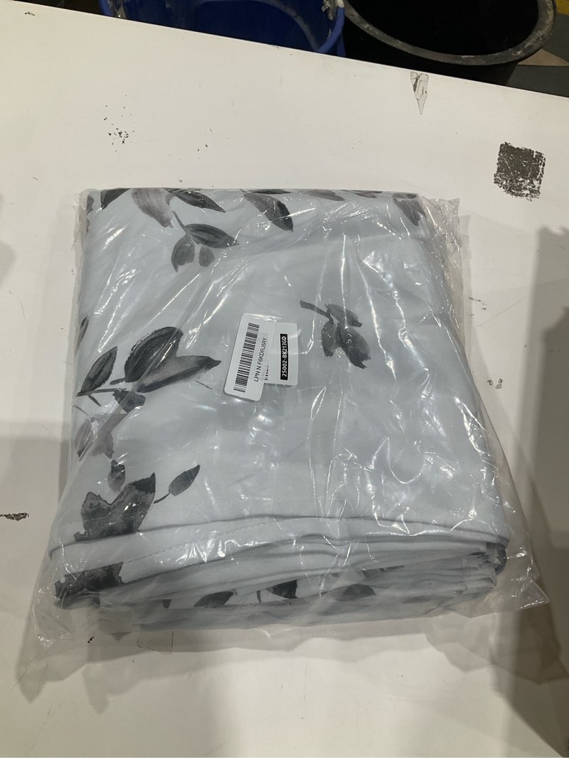 Condition photo showing New/Like New for creativesfun black floral blackout curtains, black and white chinoiserie grommet curtain panels for living room bedroom, french country farmhouse drapes, set of 2, 52" w x 63" l black 52"w x 63"l (pack of 2)
