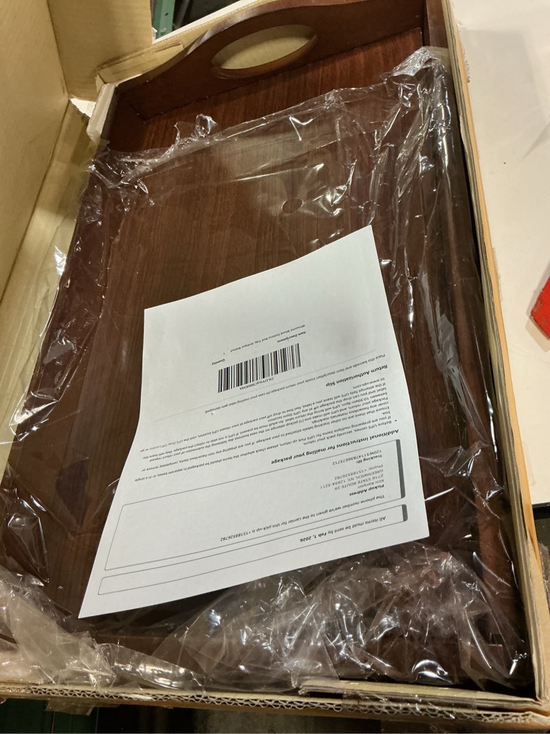 Condition photo showing New/Like New for Winsome Wood Sedona Bed Tray, Antique Walnut