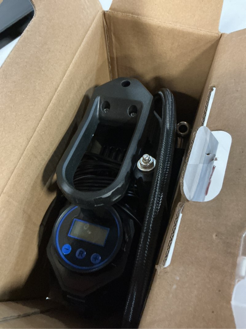 Condition photo showing Good Condition for FADAKWALT Tire Inflator Portable Air Compressor, DC 12V Tire Air Pump with LED and 150PSI Digital Pressure Gauge, Portable Tire Inflator for Car Tires, Motorcycles, Bike, Ball (Blue)