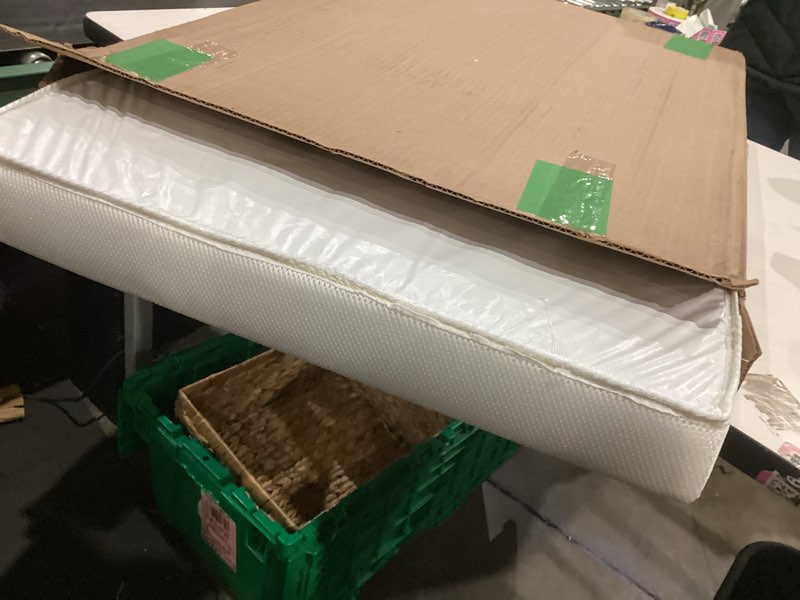 Condition photo showing Good Condition for Item similar))))))Dream On Me 2-in-1 Breathable Two-Sided 3\" Portable Mini Crib Mattress, Greenguard Gold Certified, Vinyl and Breathable Fabric, White