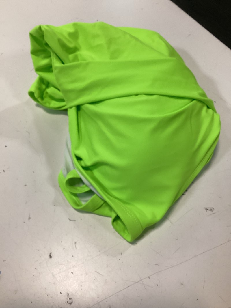 Condition photo showing Good Condition for ocean blues women's vneck tankini top only ruched tummy control bathing siut top no bottom x-large neon green