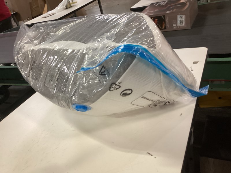 Condition photo showing As Is for Knee Wedge Pillow, Memory Foam Leg Pillow Bed Wedge for Sleeping, Post Surgery Triangle Pillow Wedge for Knee Support, Leg Elevation, Knees Hip Back Pain Relief (23.6" x 26" x 10", Extra Large, White) 23.6*26*10 Inch White/Grey