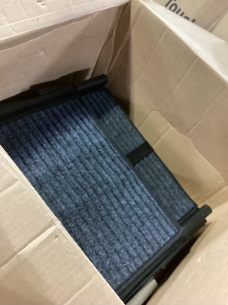 Dog Steps for Car, Truck and SUV - Foldable Pet Stairs for Large Dogs with Non-Slip Rug Surface, Lig