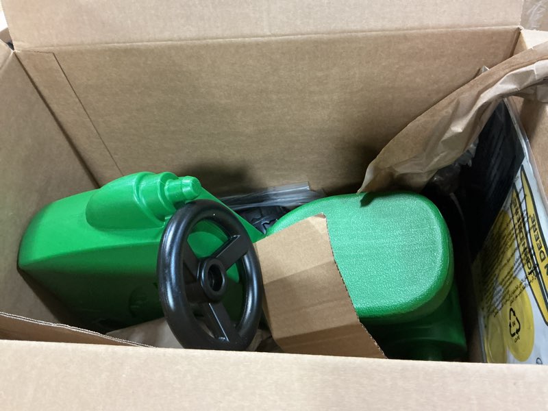 Condition photo showing New/Like New for John Deere Ride On Toys Sit 'N Scoot Activity Tractor for Kids Ages 18 Months and Up, Green