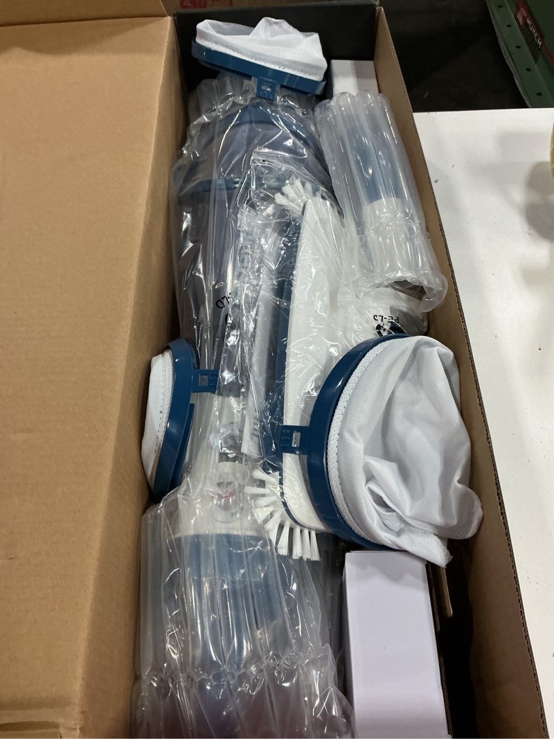 Condition photo showing New/Like New for enhulk pool vacuum for above ground pool, upgraded 13.4" wide head & telescopic pole, 18.5 gpm powerful suction, 60 mins runtime, cordless handheld rechargeable pool cleaner for inground pools, pc15 pc15 blue