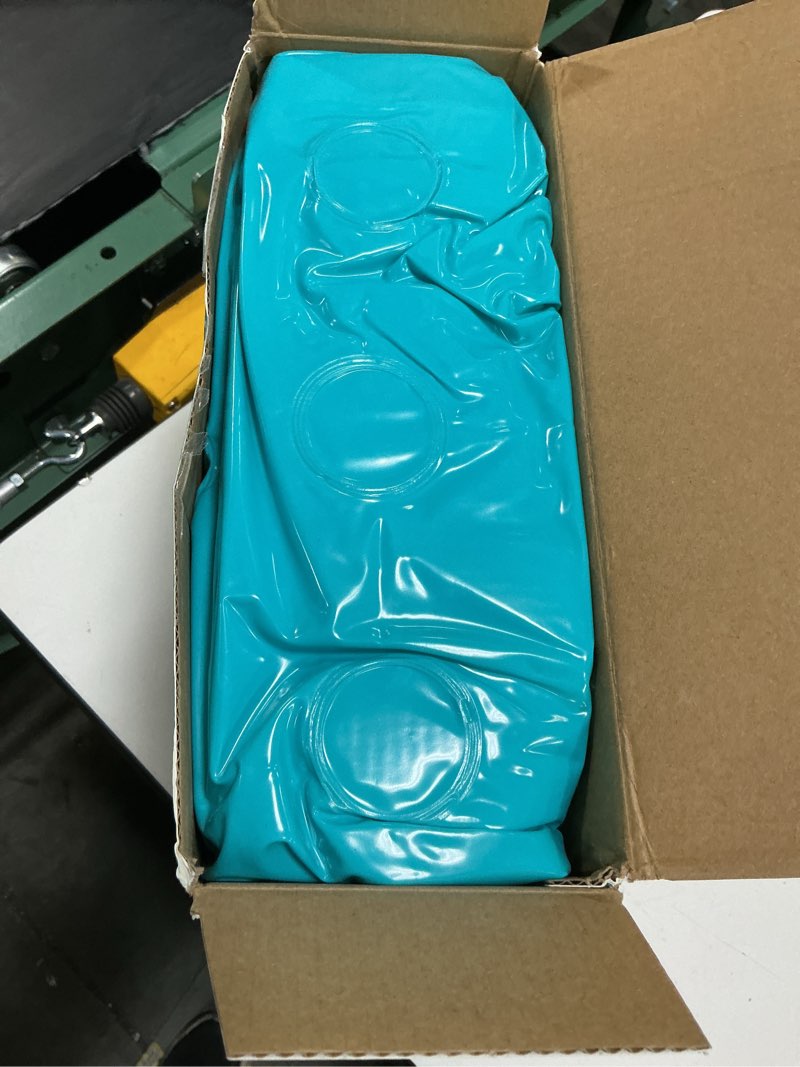 Condition photo showing Good Condition for dinosaur inflatable kiddie pool, blow up 3-ring round baby play center for inside or outdoor, toddler ball pit/fishing/toys - 57'x15' 57"*15"