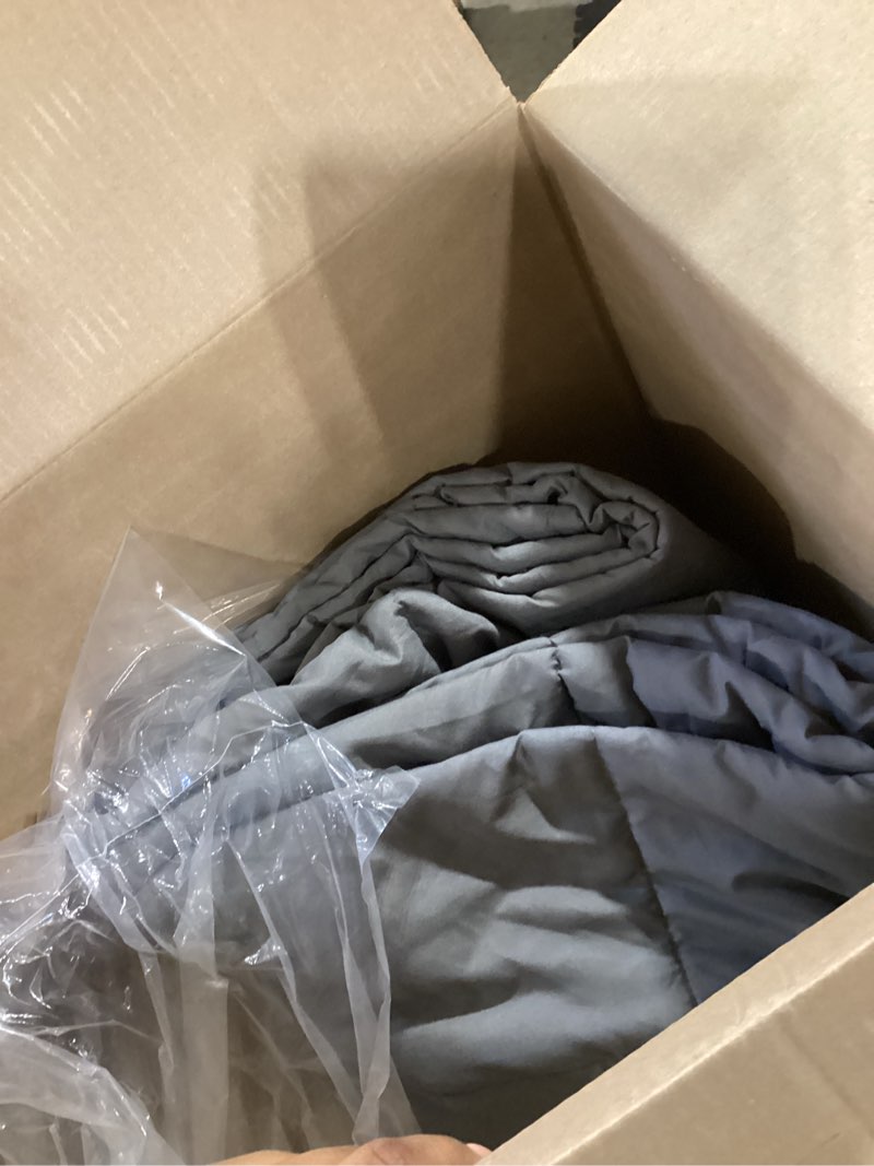 Condition photo showing Good Condition for weighted blanket 15lbs 60"x80", weighted blankets for adults, cooling weighted blanket for sleeping, machine washable soft & breathable all-season comfort & premium glass beads(60" x 80" 15 lbs) 60"x80"15lbs