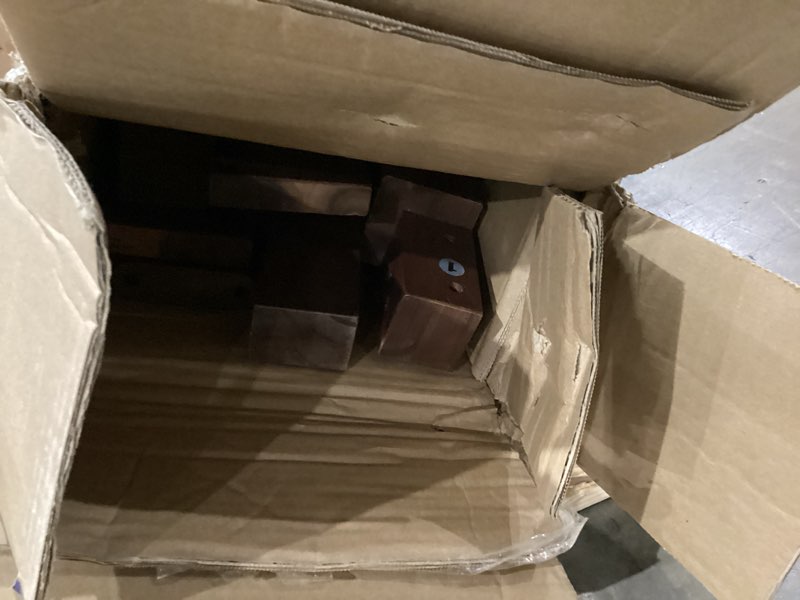 Condition photo showing As Is for mellow naturalista classic - 12 inch solid wood platform bed with wooden slats, no box spring needed, easy assembly, queen, espresso espresso queen 12 inch