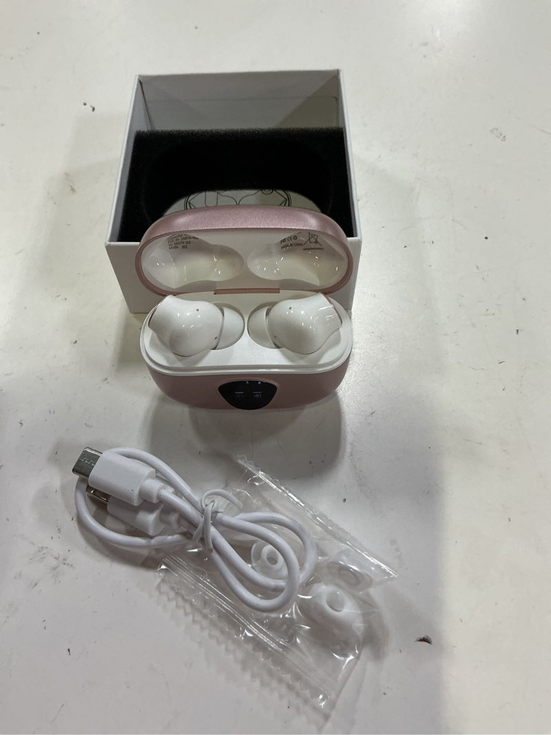Condition photo showing Good Condition for wireless earbuds, bluetooth 5.4 headphones hifi stereo, bluetooth earbuds with enc noise cancelling mic, ip7 waterproof in ear earphones, 48h, led display ear buds for pad phones workout, rose gold