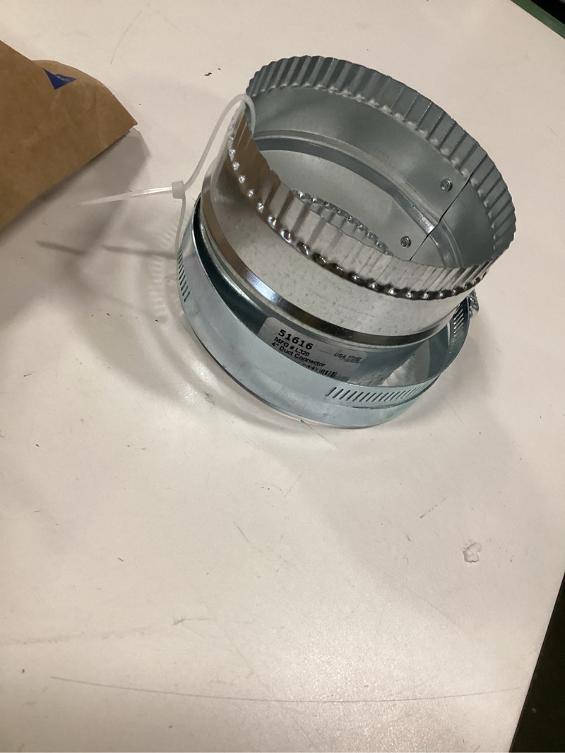 Condition photo showing New/Like New for 4” duct connector 