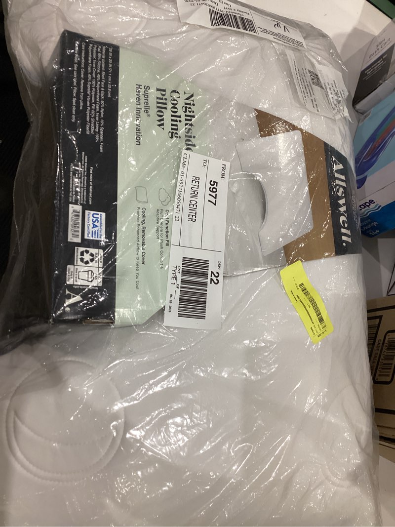 Condition photo showing Good Condition for allswell nightside cooling pillow with dual function fill, standard/queen