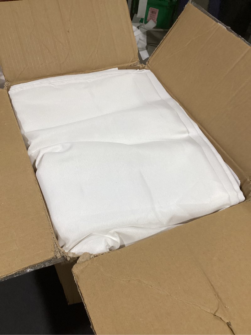 Condition photo showing Good Condition for sancua 6 Pack White Tablecloth 90 x 156 Inch - Rectangle Table Cloth for 8 Feet Tables Stain and Wrinkle Resistant Washable Polyester Table Cover for Dining Wedding Banquet Party Buffet Restaurant White 6 Pack 90x156 Inch Tablecloth