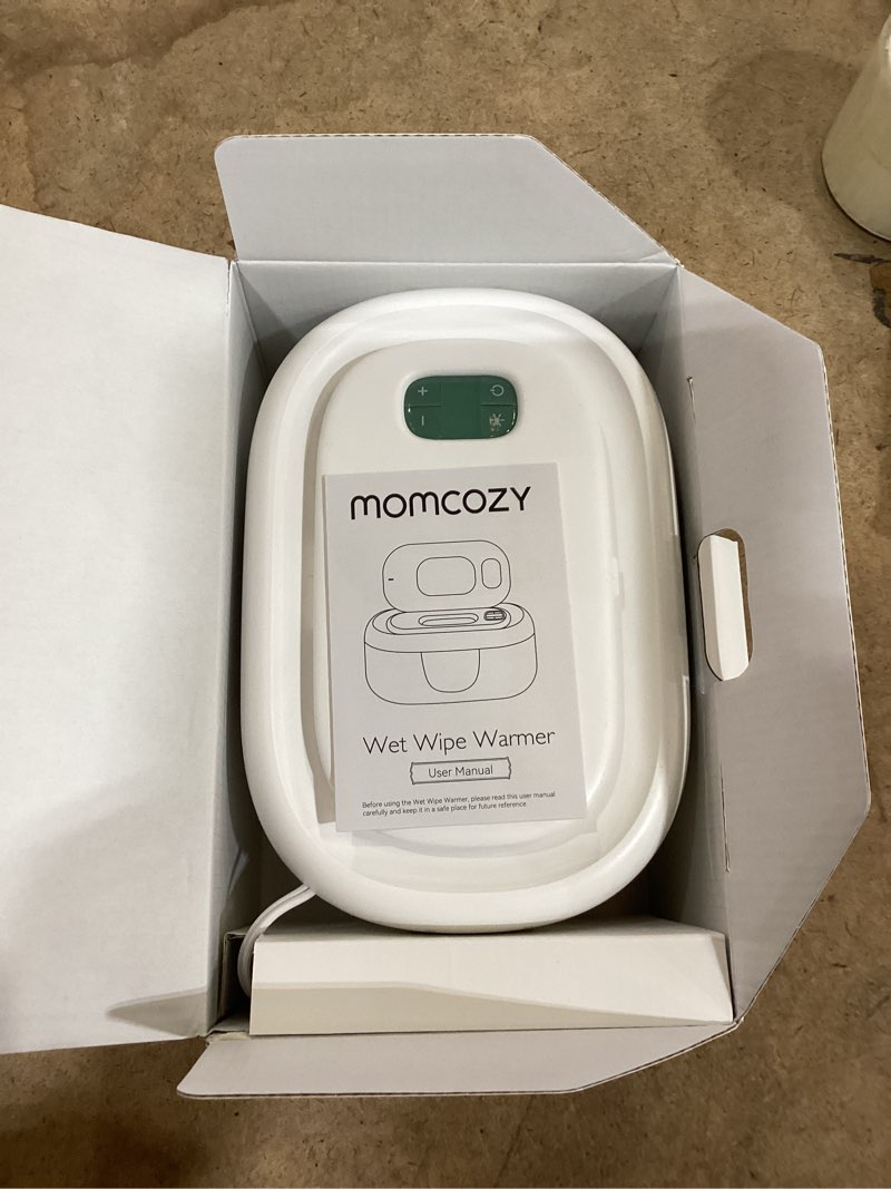 Condition photo showing New/Like New for momcozy baby wipe warmer, innovative spring design, large capacity wipes dispenser, fast and even heating, 4 modes of temperature heating control, diaper wipe warmer with night light classic ww01 60-80pcs green