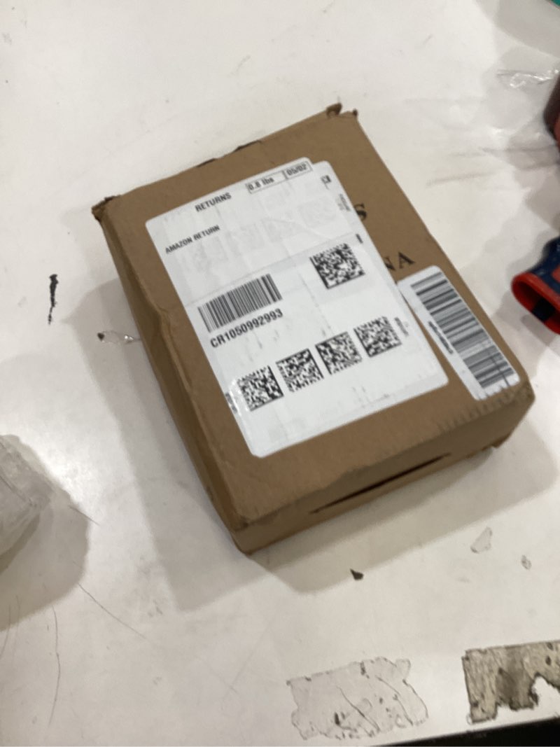 Condition photo showing As Is for wemarry flameless candles 4" 5" 6" acrylic glass pillars 3" diameter battery operated flickering candles include 8-key remote with timer function 400+ hours (pure white, warm light 3 pack) pure white warm light 3 pack