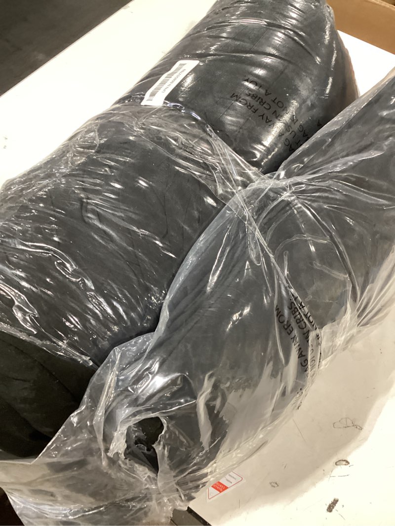 Condition photo showing Good Condition for love's cabin king size comforter set black, 7 pieces king bed in a bag, all season bedding sets with 1 comforter, 1 flat sheet, 1 fitted sheet, 2 pillowcase and 2 pillow sham king black