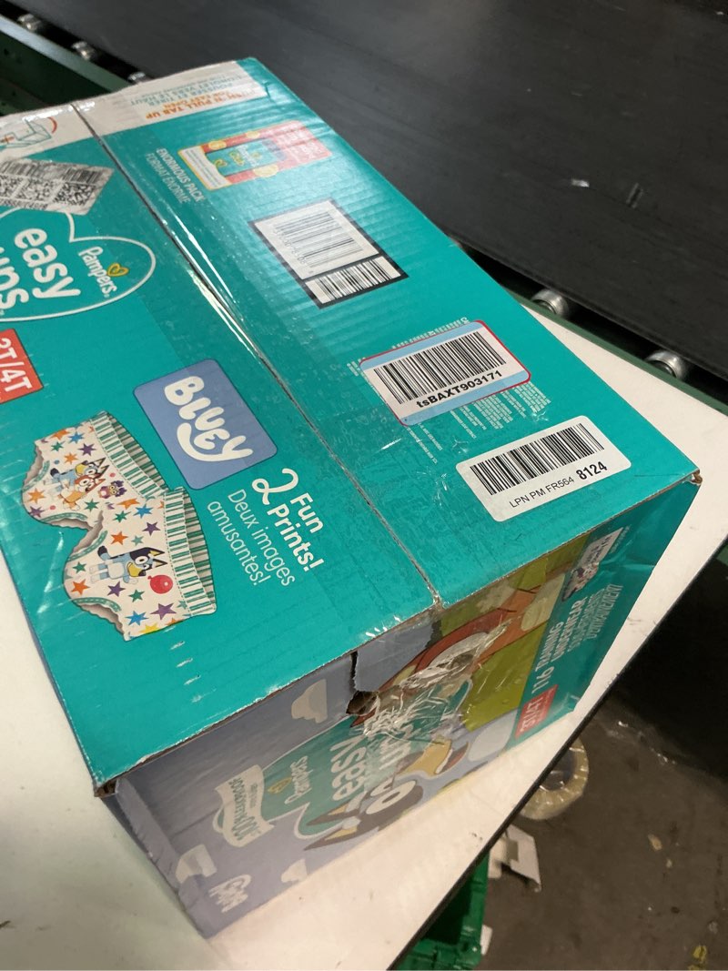 Condition photo showing New/Like New for pampers training pants - easy ups boys & girls bluey - size 3t-4t, 116 count, children's potty underwear (packaging may vary) 3t-4t 116