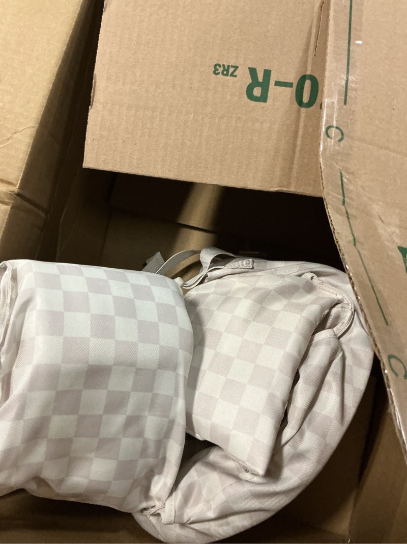 Condition photo showing As Is for Toddler Swim Vest for Kids 25-50 lbs – Puddle Jumper Style Floaties with Wings & Shoulder Straps, Safety Buckle, Learn to Swim Jacket for Boys & Girls 2-7 Years Neutral Checkered