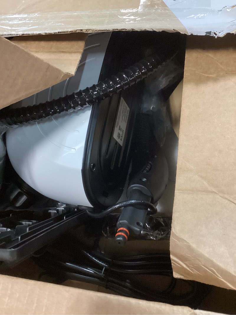 Condition photo showing Good Condition for steam cleaner, steam cleaner for home, handheld steamer for cleaning with 21 accessories, 248 °f high temperature, suitable for grout, floor. sofas, upholstery, white