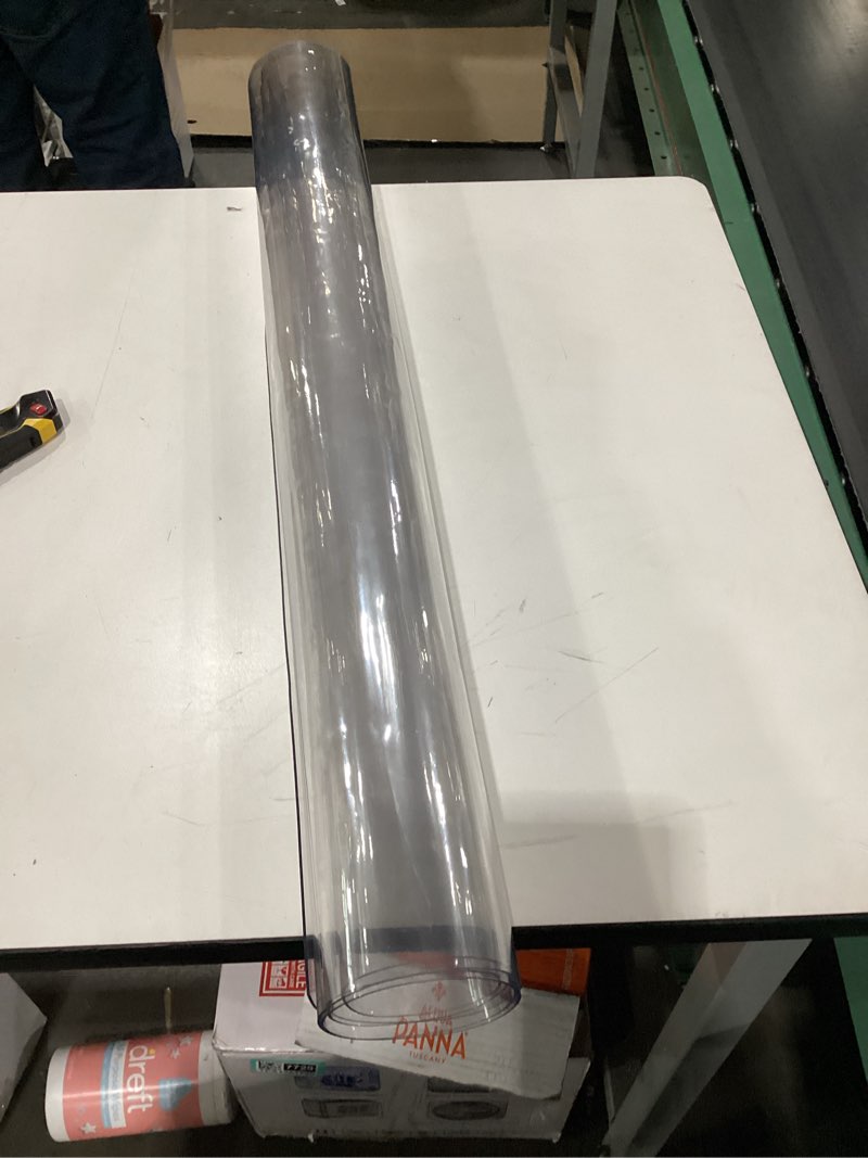 Condition photo showing Good Condition for ETECHMART Clear Plastic Table Cover Protector Rectangle 36 x 48'', Thick Waterproof Transparent Table Protector for Dining Table, Non-Slip Heat Resistant Clear Desk Mat for Kitchen Office Desktop 1.5mm Clear 36 x 48 Inches