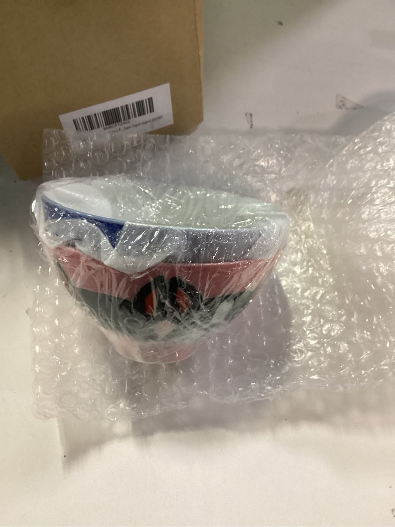 Condition photo showing New/Like New for Mino ware Japanese Pottery Pair Rice Bowl French Bulldog Blue & Pink made in Japan (Japan Import) MIG007