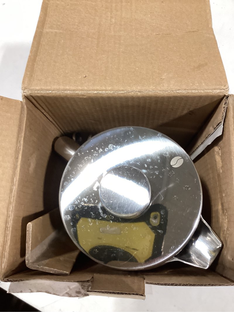 Condition photo showing As Is for ziruma non-toxic french press, surgical stainless steel coffee press, plastic-free, heavy metal-free, no endocrine disruptors, 34 oz, double wall, 4-layer filter, portable coffee maker