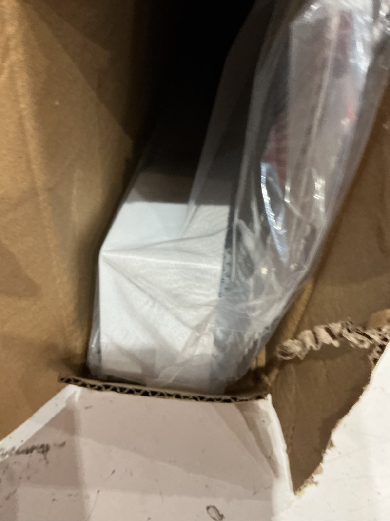 Condition photo showing As Is for 4ft steel easy slip-on baseboard heater cover, no end caps, for bathroom & hydronic system for extending cover, white cover 4ft ?no end caps?