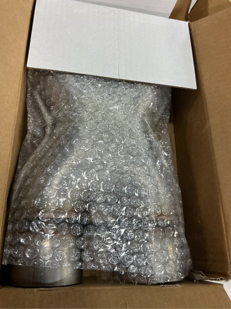 Condition photo showing New/Like New for 1 pc shlpdfm universal crossover exhaust x pipe dual 2.5" in/out 12" long polished stainless steel muffler exhaust tip