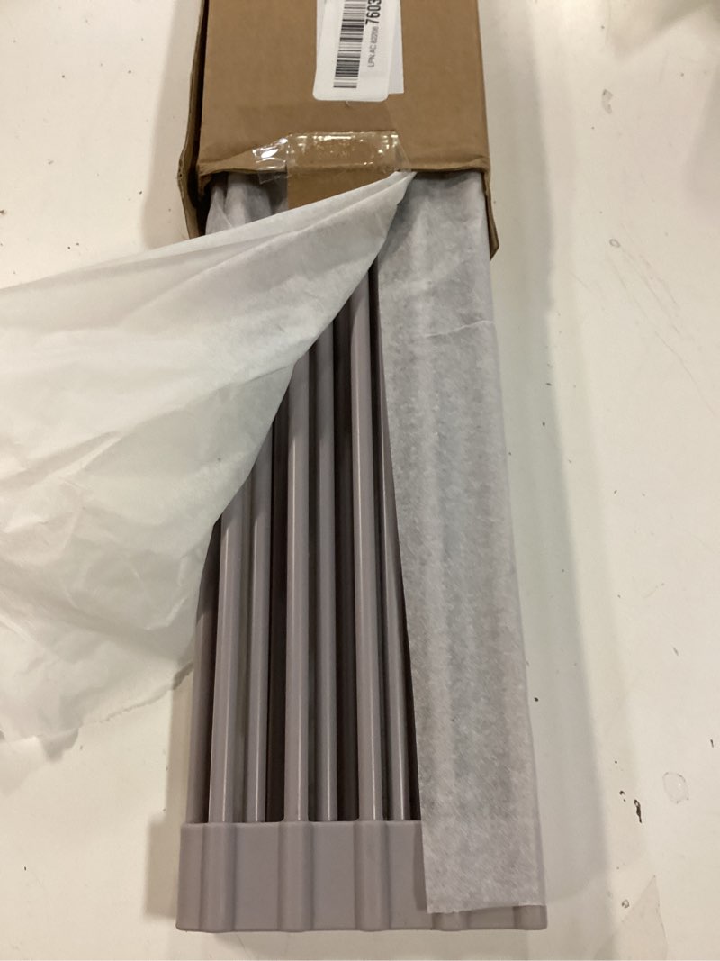 Condition photo showing Good Condition for Surpahs 17.5 x 13.1 Inch Roll-Up Dish Drying Rack, Fits Across Sink Openings up to 16.5 Inches, Heavy-Duty Premium Silicone, Strong Support, Non-Slip, Heat-Resistant, Warm Gray 17.5" x 13.1"