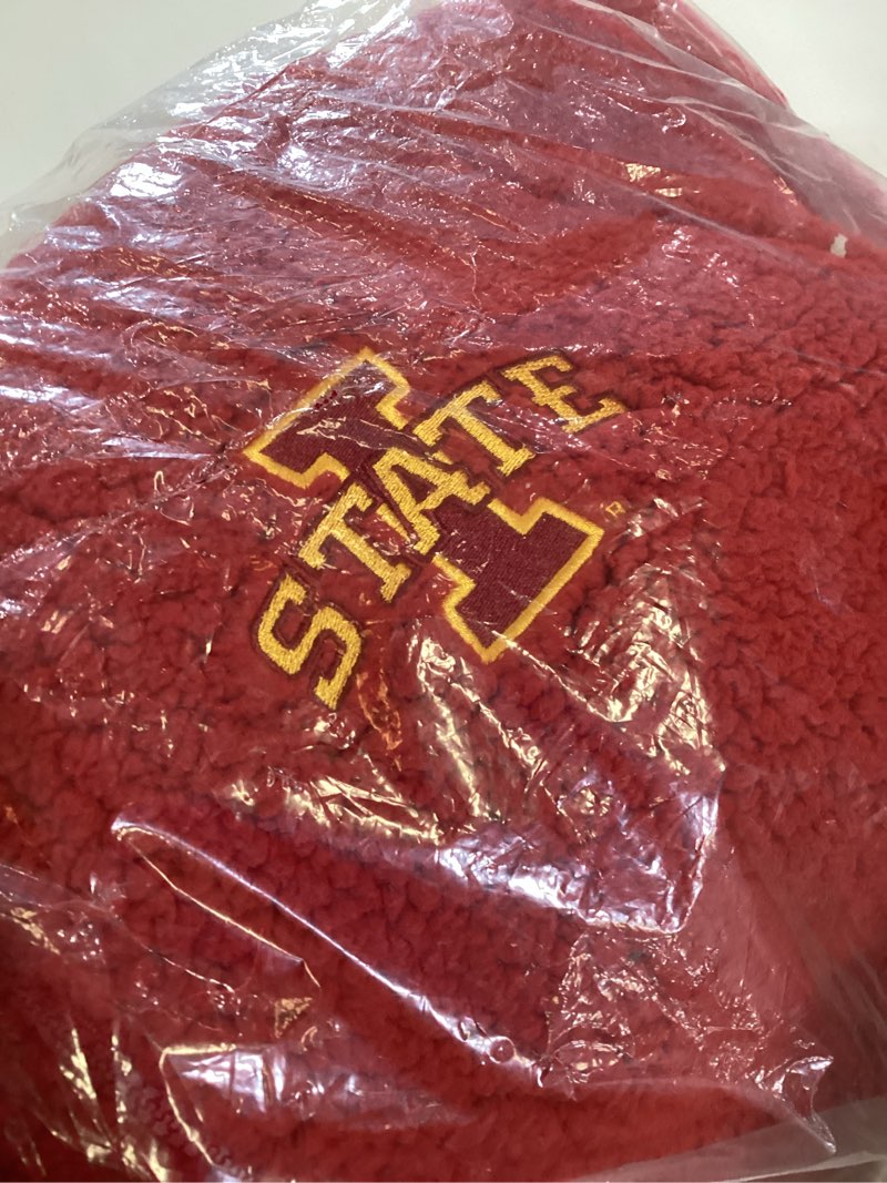Condition photo showing Good Condition for ultra game ncaa official women's full zip sherpa hoodie, iowa state university, team color, x-large