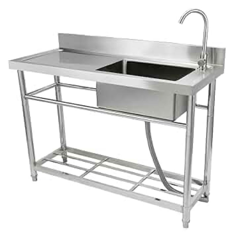 19.7'' L Flush Mount Single Bowl Stainless Steel Kitchen Sink