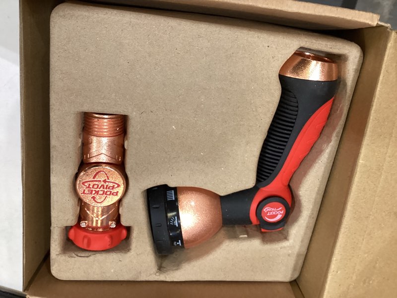 Condition photo showing Good Condition for pocket hose ballistic 50 ft expandable garden hose, no-kink, as seen on tv | anti-burst sleeve reinforced with bulletproof fiber, 360° swiveling pocket pivot connector, lightweight compact design