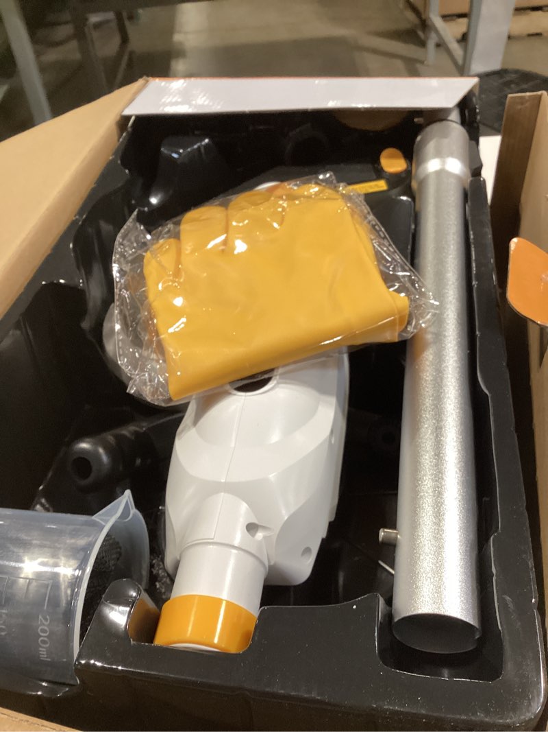Condition photo showing Good Condition for cordless electric mop for dewalt 20v battery (no battery), 2 in 1 automatic spin mop & electric floor scrubber machine with led light & water spray, 800 rpm rotating electric mops for floor cleaning white yellow