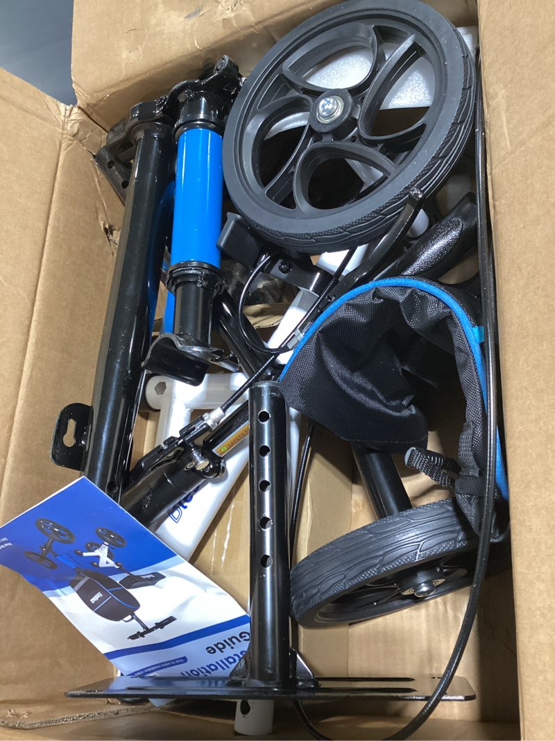 Condition photo showing Good Condition for knee scooter?knee scooter for adults for foot surgery?knee walker for foot injuries compact crutch alternative with dual braking system (blue)
