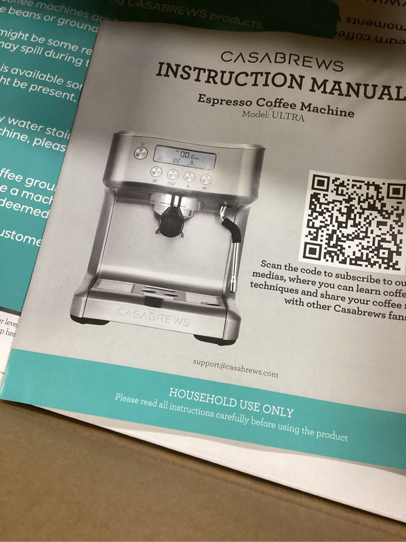 Condition photo showing Good Condition for CASABREWS Ultra Espresso Machine with LCD Display, Espresso Maker with Powerful Milk Frother, Customizable Brewing Temperature, Provides Barista-Level Lattes and Cappuccinos, Gift for Men & Women