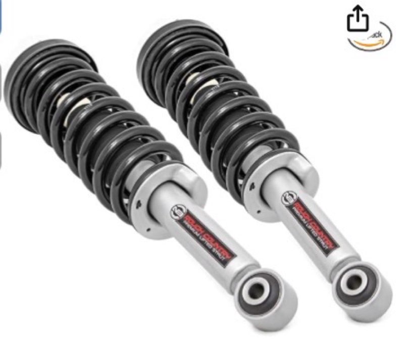 rough country 2" loaded n3 leveling struts for 2009-2013 ford f-150 4wd - 501069