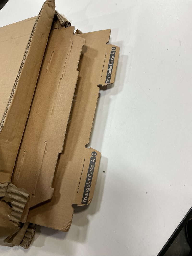 Condition photo showing Good Condition for DIY Cardboard Cat House with Scratching Pad, Cat Tower Indoor Play House, Versatile Cardboard Cat Tunnel Box for One or More Pets, Indoor Use Rabbit Hideout Cave Castle Brown, 3 Parts Kraft Brown 1 Box + 1 Roof + 1 Triangular + 2 Scratchers